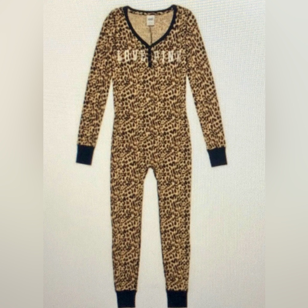 Victoria Secret Love Pink Leopard Print Onesie  One Piece in large